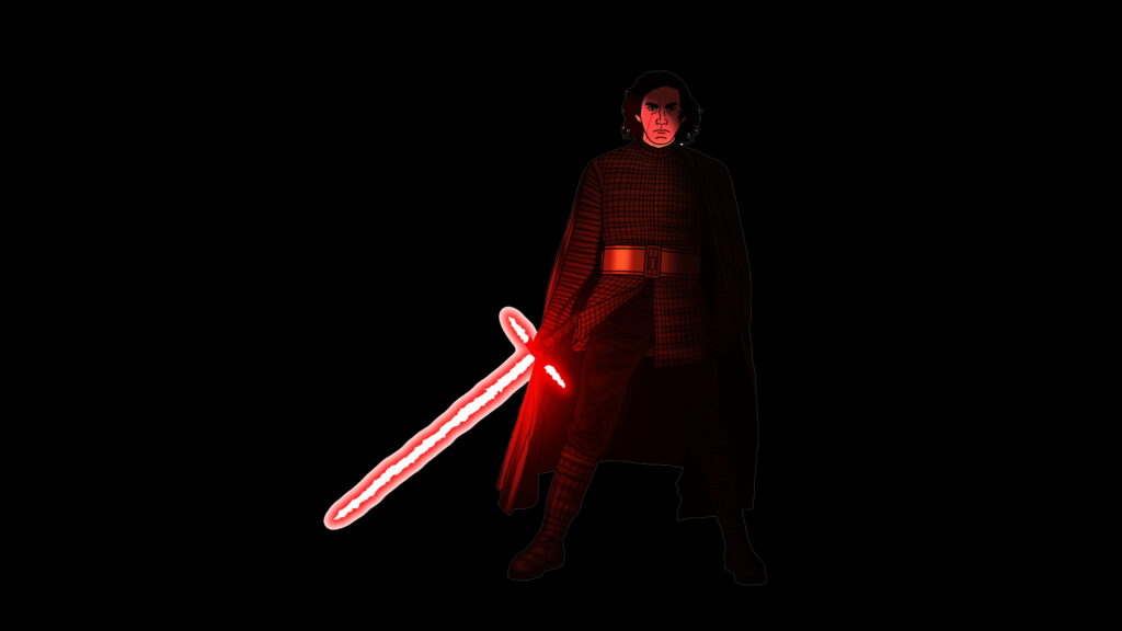 The Dark Enigma: Kylo Ren Unleashed – A Captivating Star Wars Artwork in 5K Wallpaper