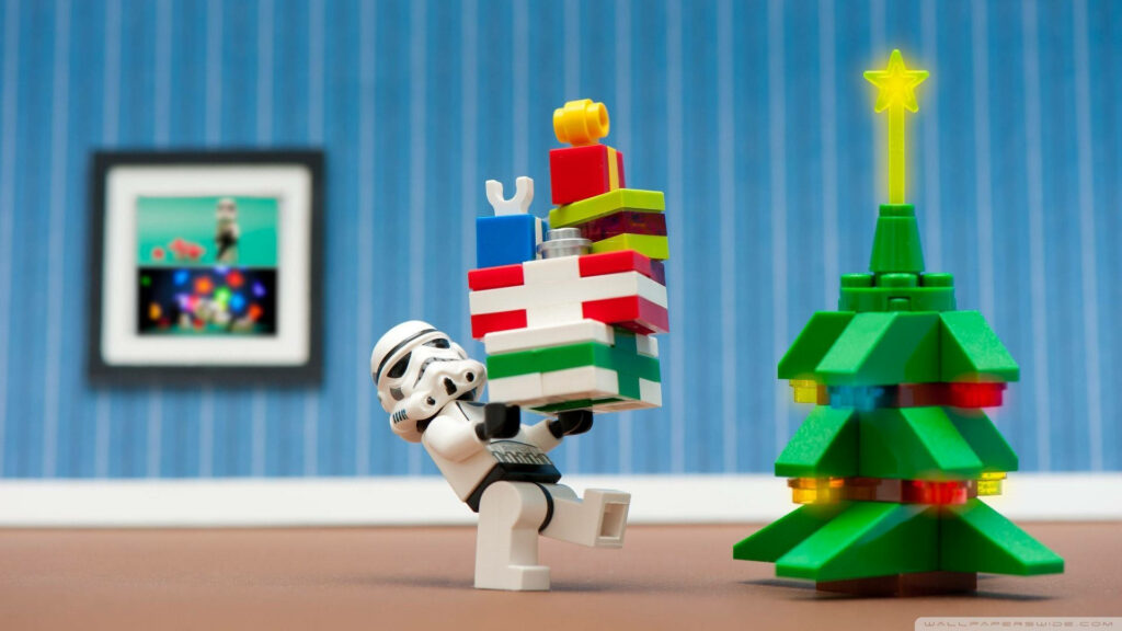 LEGO Stormtrooper Holiday Wallpaper: Gifts & Christmas Cheer