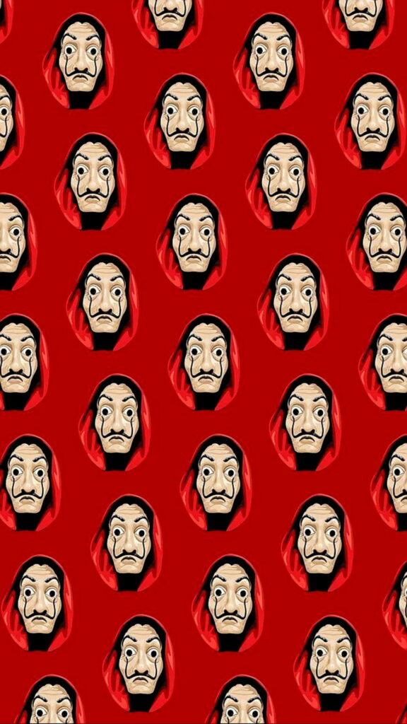 Red Money Heist: HD Phone Wallpaper with 'La Casa de Papel' Theme