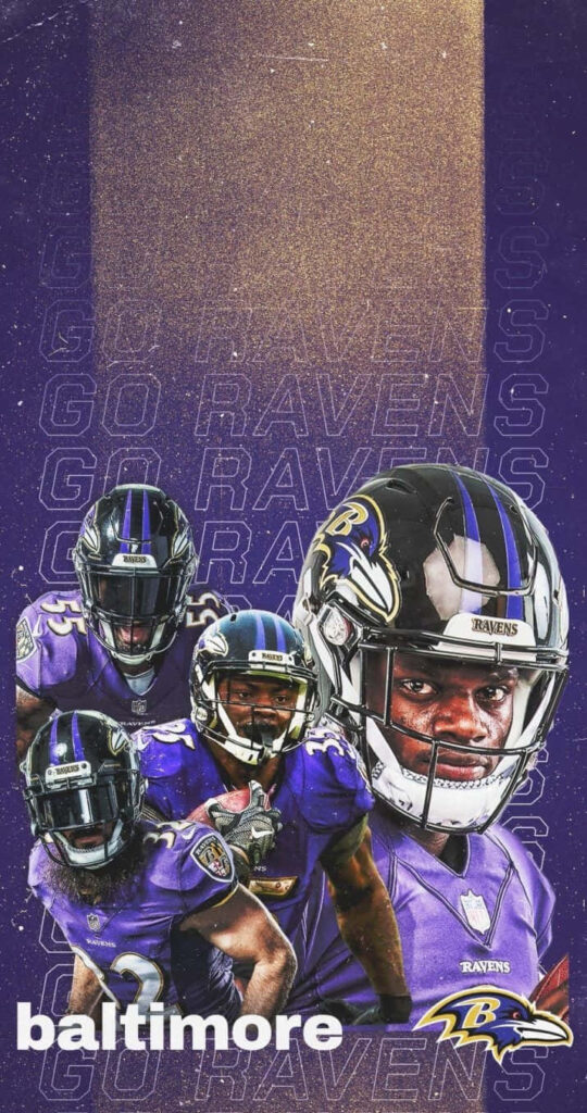 Lamar Jackson dynamic wallpaper action poses Baltimore Ravens quarterback purple background