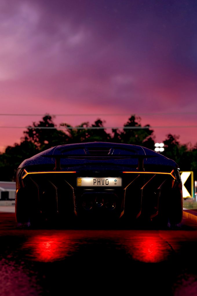 Lamborghini Centenario: Stunning Rear View Wallpaper at Twilight