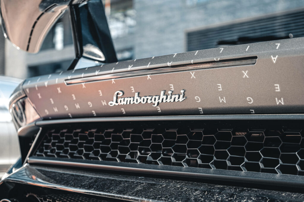 Lamborghini's Celestial Emblem: A Captivating Galaxy Wallpaper