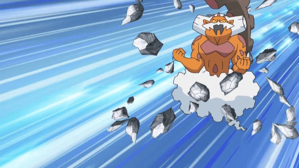 Landorus Incarnate Forme anime wallpaper blue speed background floating debris desktop art