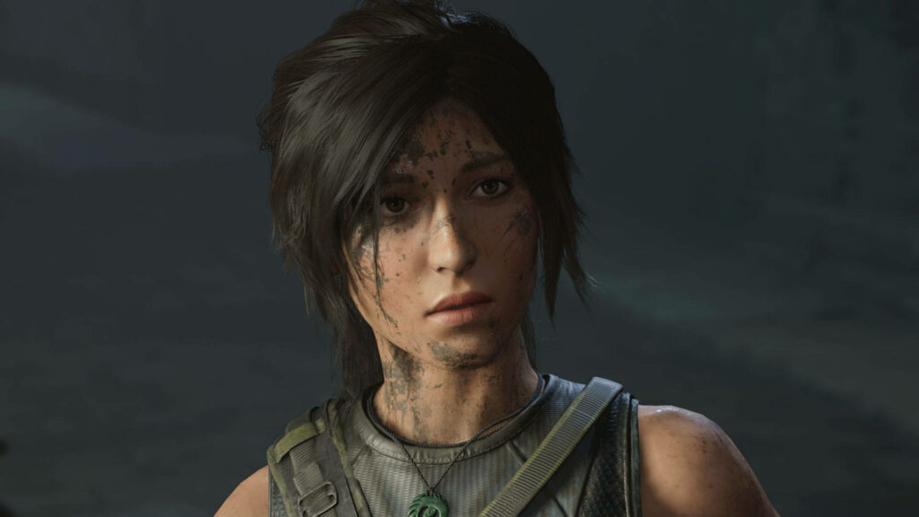 Captivating Portrayal: An Intimate Glimpse of Lara Croft's Enigmatic Persona Amidst Perilous Adventures in Shadow of the Tomb Raider Wallpaper