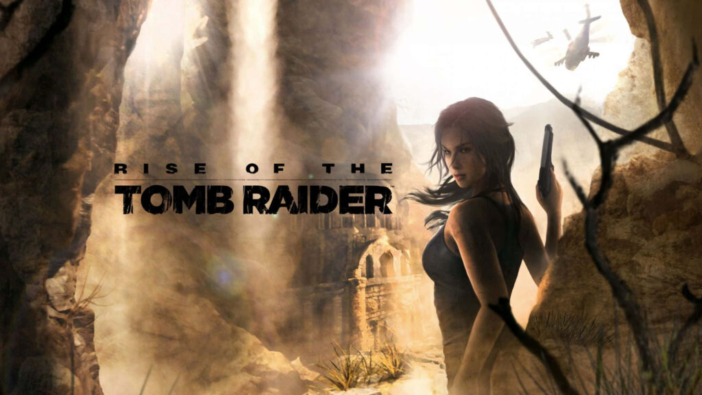 Stealthy Survival: Lara Croft's Epic Hide-and-Seek in Rise of the Tomb Raider Wallpaper