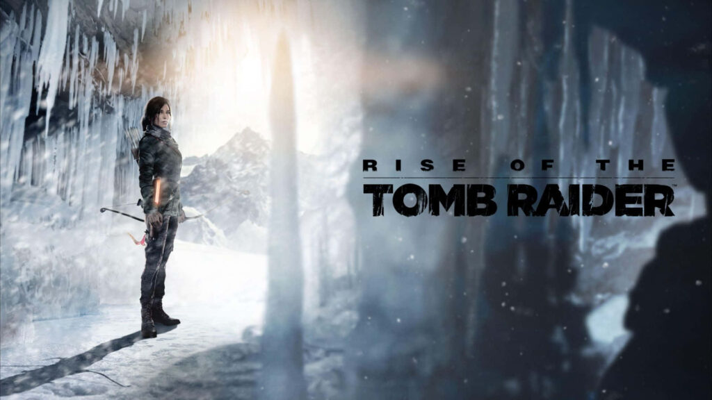 The Battle-Ready Archaeologist: Lara Croft's Forest Encounter in Rise Of The Tomb Raider Wallpaper