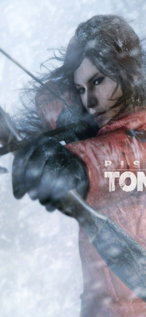 Frozen Warrior: Lara Croft Embracing the Arctic Challenge Wallpaper