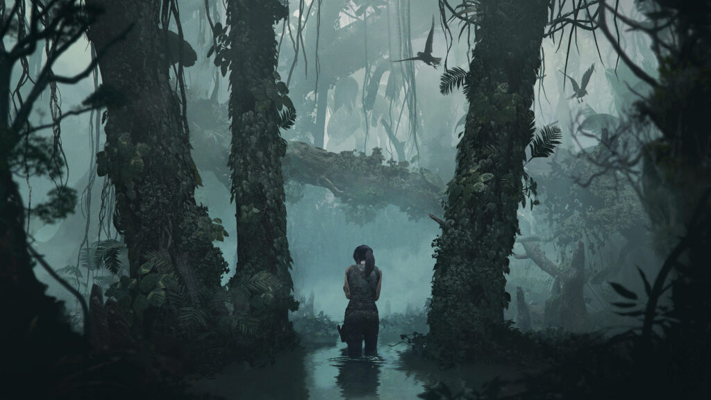 Lara Croft: Lost in the Enigmatic Depths of the Jungle Wallpaper