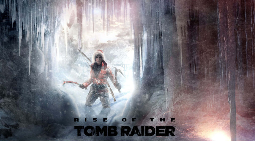 Frozen Peril: Lara Croft's Icy Expedition in Rise of the Tomb Raider Wallpaper