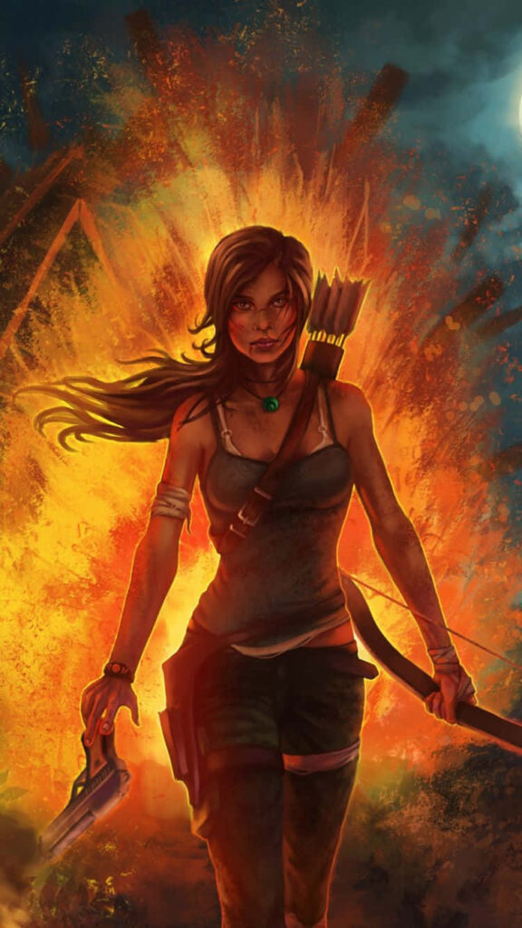 Unleashing the Adventurer within: Explore the Enthralling Journey of Lara Croft in Rise of the Tomb Raider Wallpaper