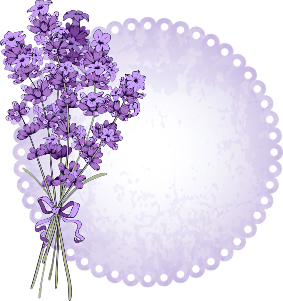 Elegant Lavender Bouquet Wallpaper with Soft Lace Background