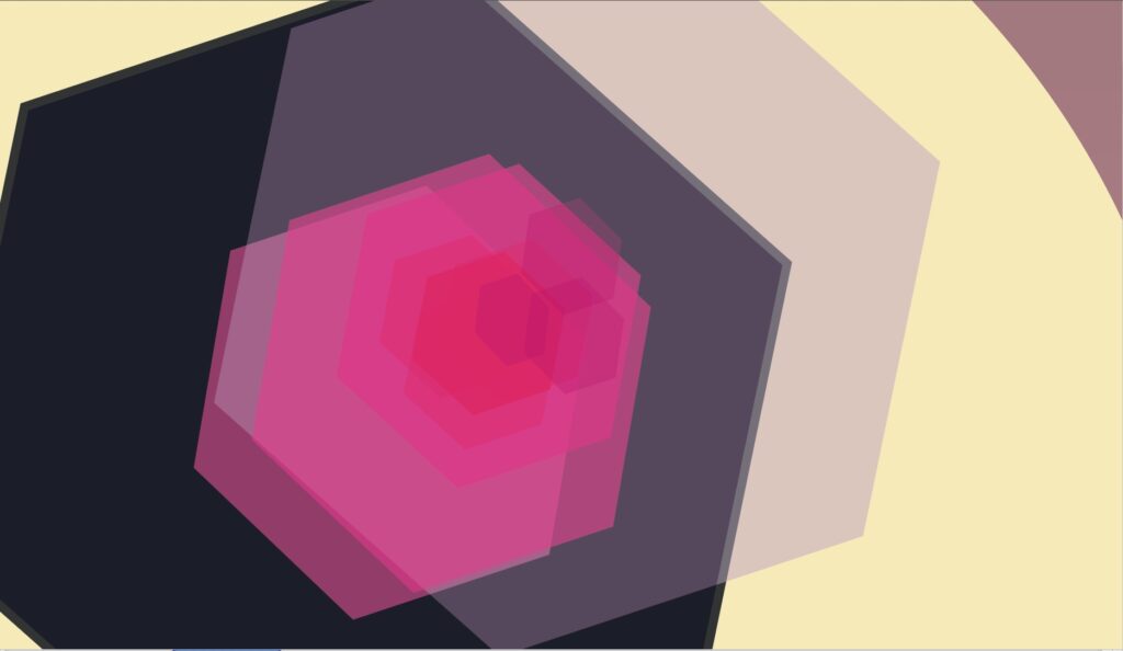 Layered Geometric Wallpaper in Pink & Dark Shades - 1870x1085