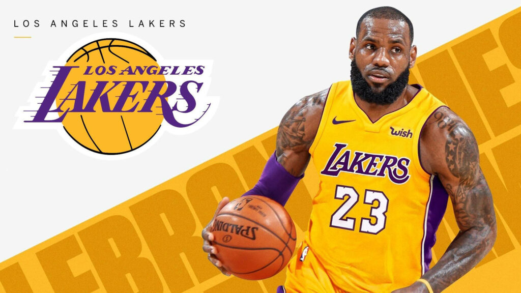 LeBron James Lakers Poster Wallpaper - Iconic Energy on Court