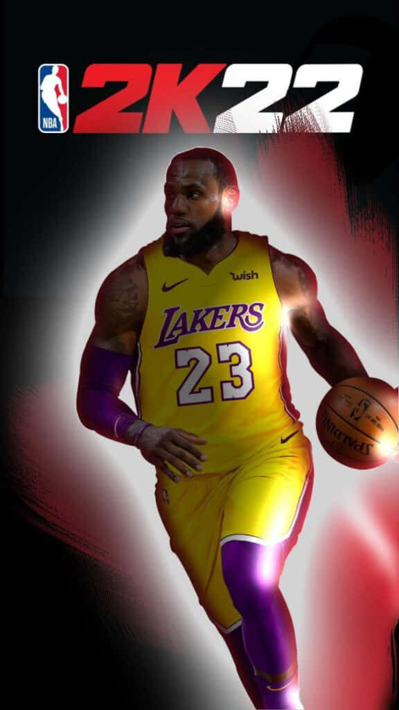 LeBron James NBA 2K22 Wallpaper - Epic Lakers Court Background