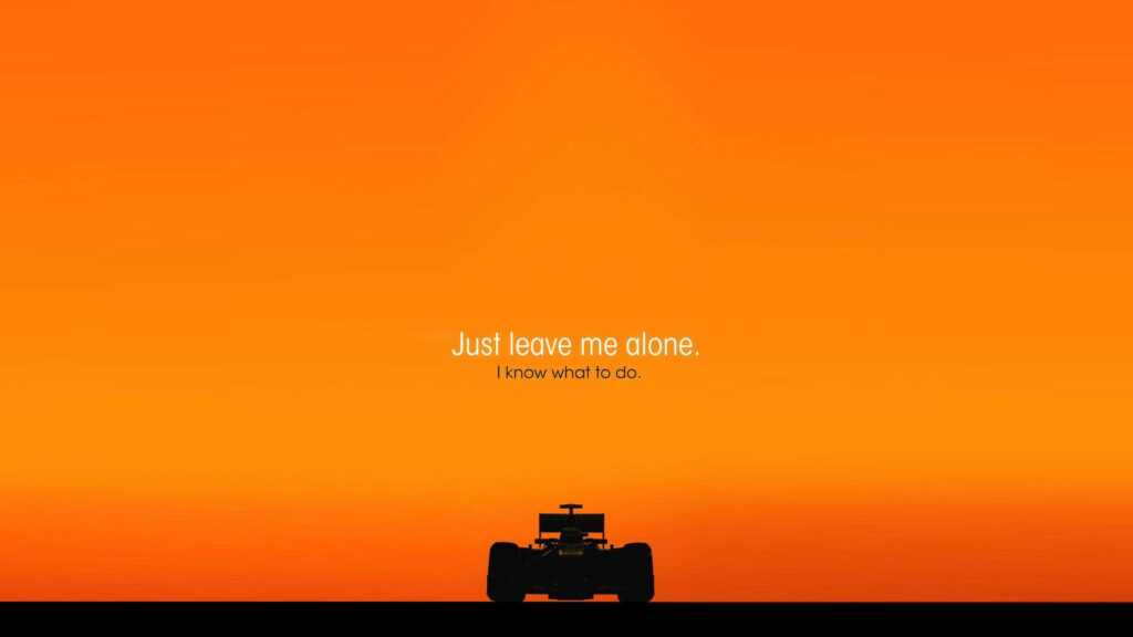 Solitude on an Orange Canvas: Leaving the Racetrack behind Wallpaper