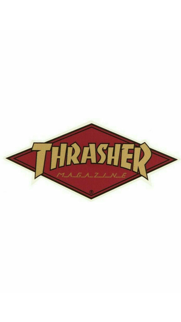 Iconic Red Diamond: Thrasher Magazine's Timeless Logo Refined in an Elegant Wallpaper