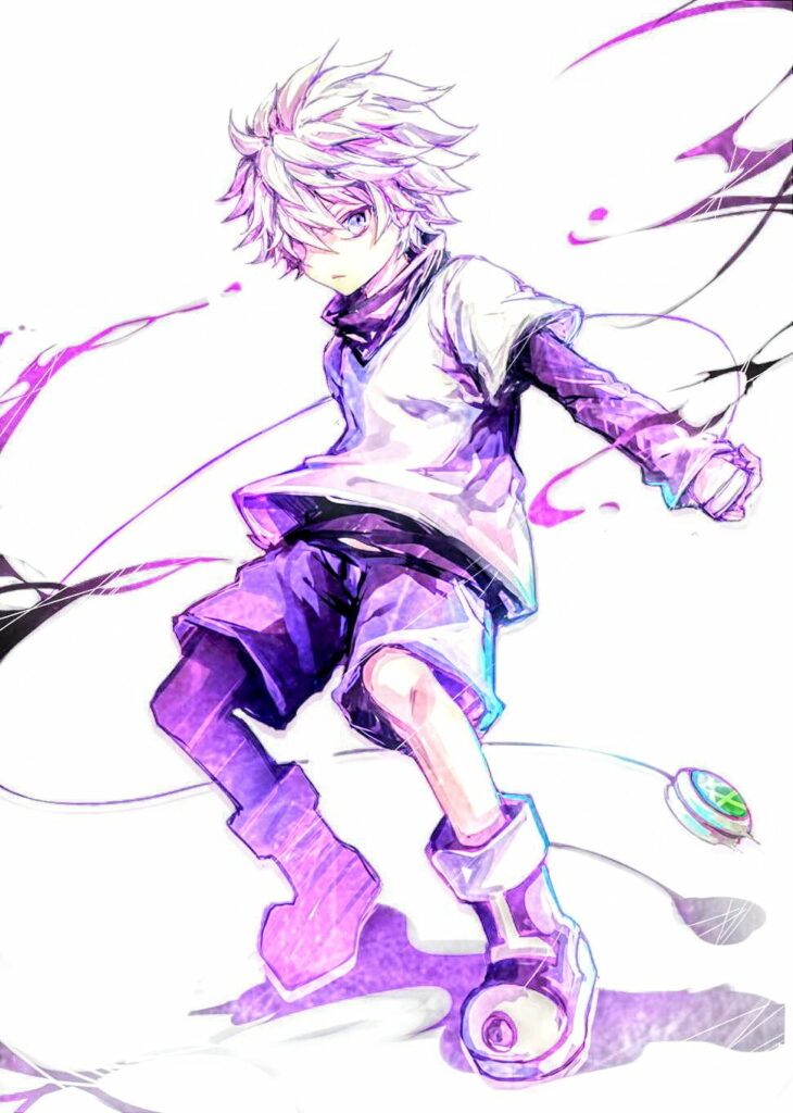 Electric Sparks of Hunter x Hunter: Killua in High-Definition Phone Wallpaper