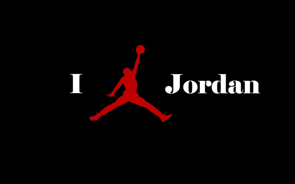 Jumpman Logo Silhouette: Michael Jordan HD Wallpaper in Black Background