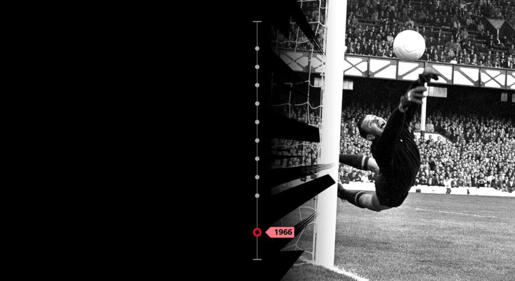 Legendary Lev Yashin 1966 Wallpaper: Iconic Save in Action