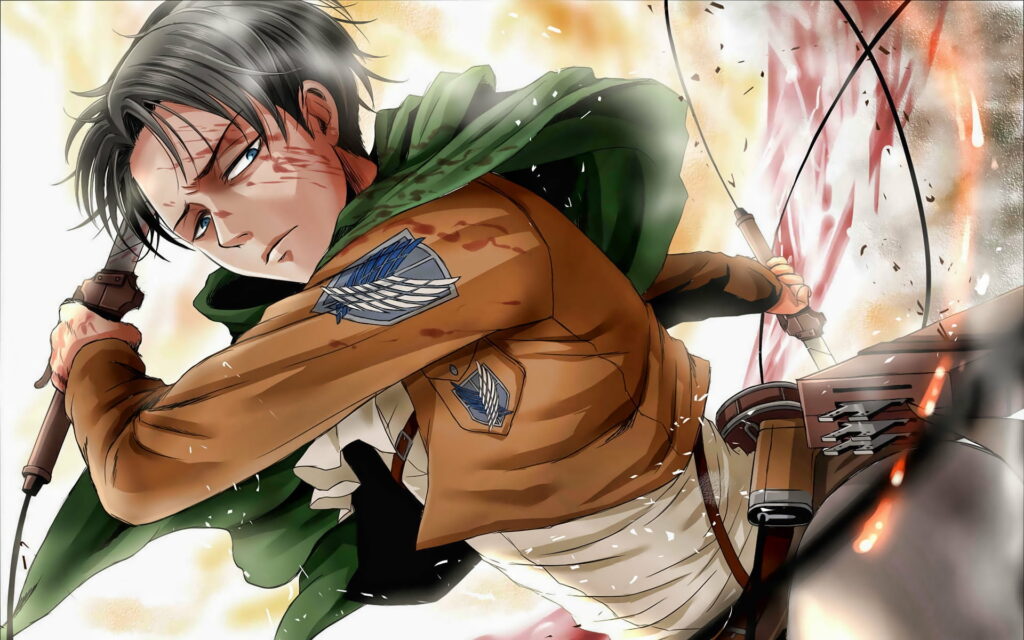 Legendary Titan Slayer - Levi Ackerman Unleashed Wallpaper