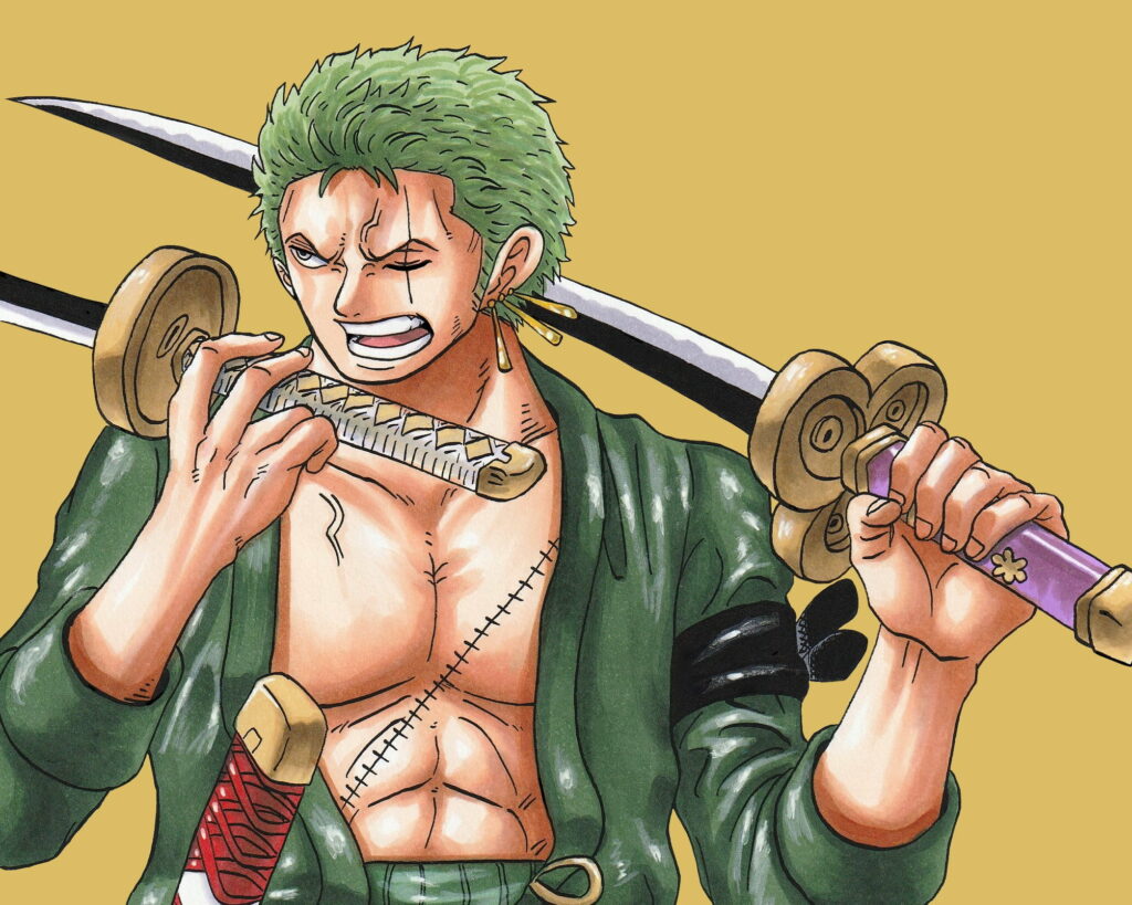 Swordsman of the Seas: Roronoa Zoro in Stunning HD Wallpaper