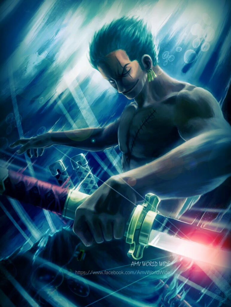 Zoro the Legendary Pirate Swordsman: HD Phone Wallpaper for One Piece Fans