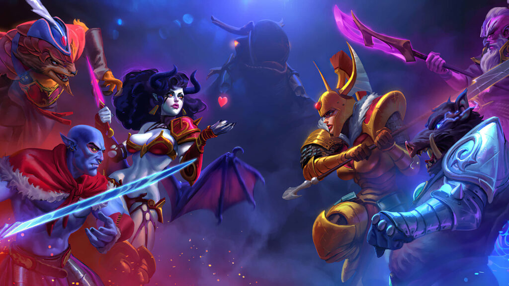 Legion Commander: Victorious Struggle Against a Legion of Villains in Dota 2's Glorious 1440P Backdrop Wallpaper
