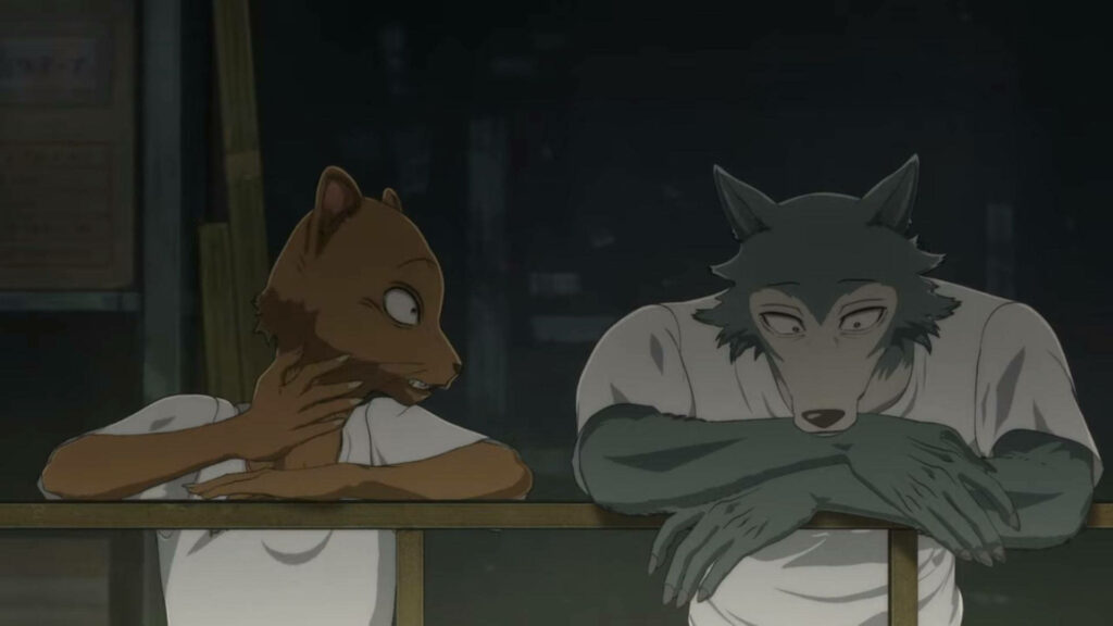 Beastars Wallpaper: Legosi & Kai's Reflective Friendship Moment