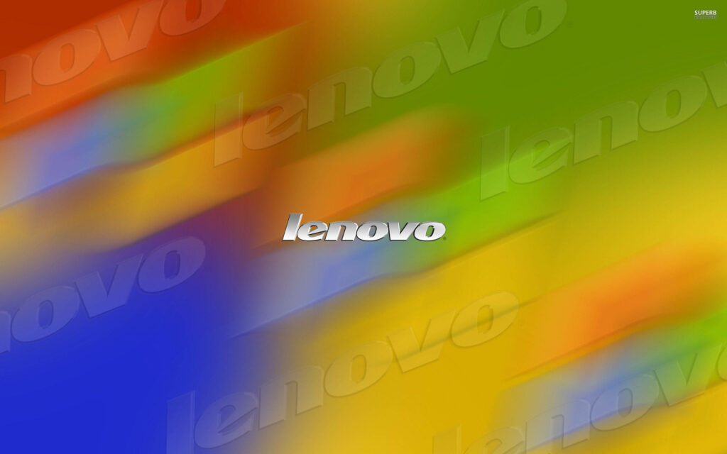 Vibrant Colors Surrounding Elegant Lenovo Logo: Lenovo's Official Background Image Wallpaper