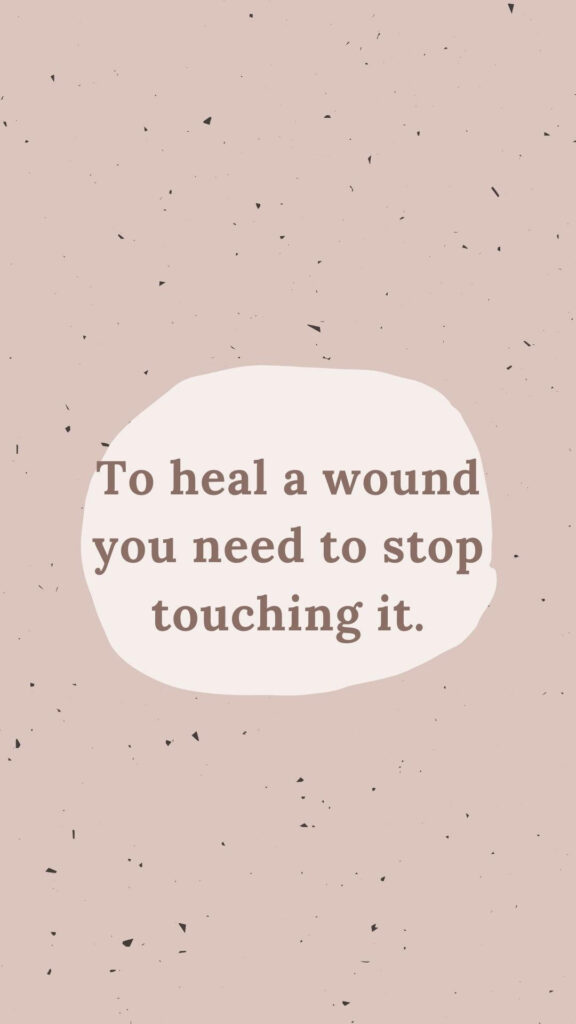 Heal and Let Go: Motivational Wallpaper for Calm Reflection