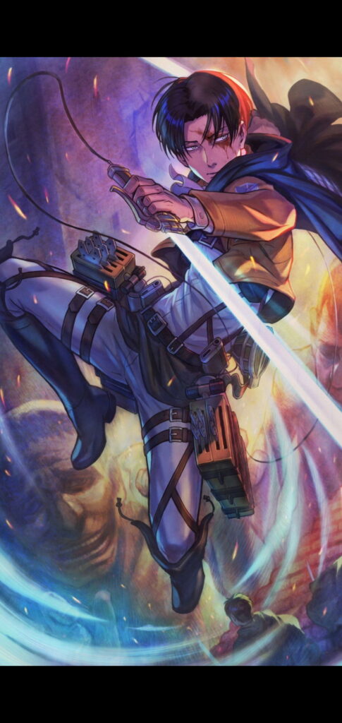 Legendary Warrior: Levi Ackerman - A Captivating HD Wallpaper for Phone Background