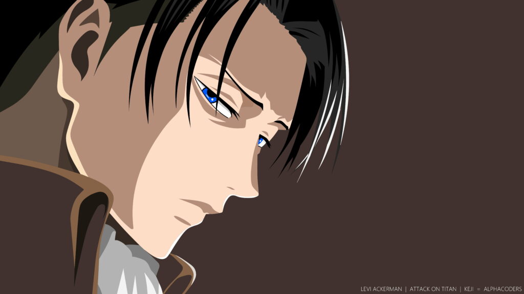 Levi Ackerman: The Minimalist Titan - Captivating Anime 8K Wallpaper with Jet Black Hair