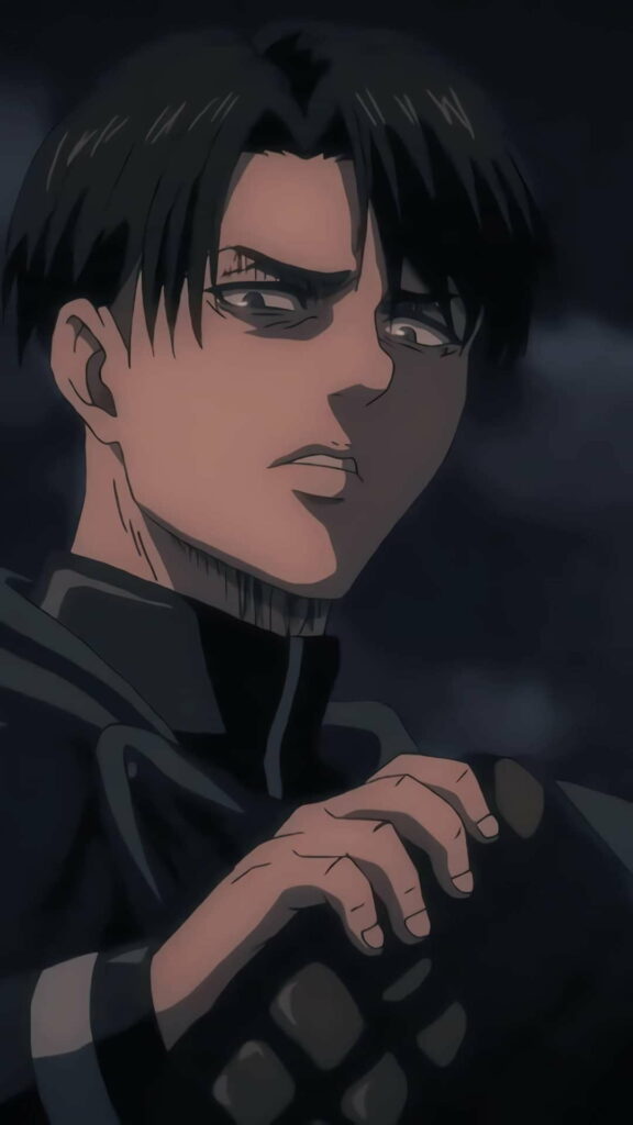 The Unparalleled Levi: Fierce Attack on Titan Warrior - Dazzling HD Phone Wallpaper
