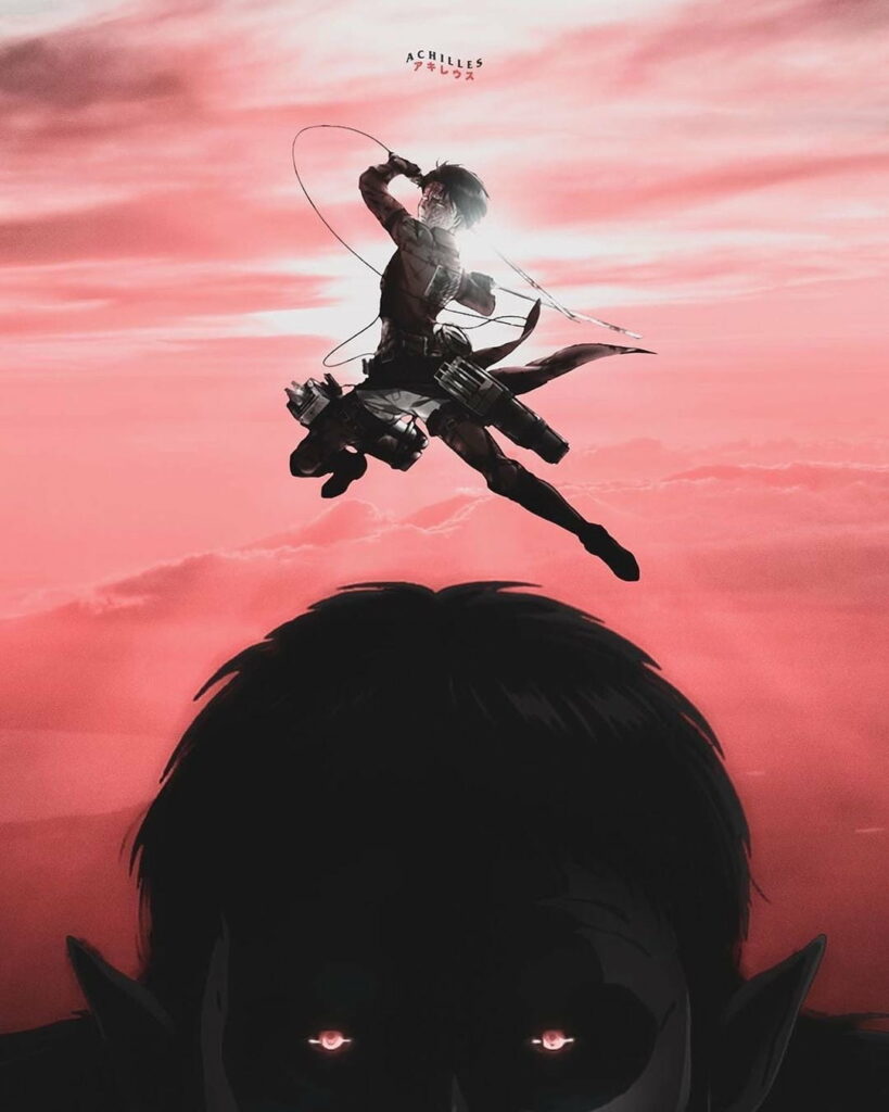 Legendary Titan Slayer: Levi Ackerman in Action [HD Phone Wallpaper]