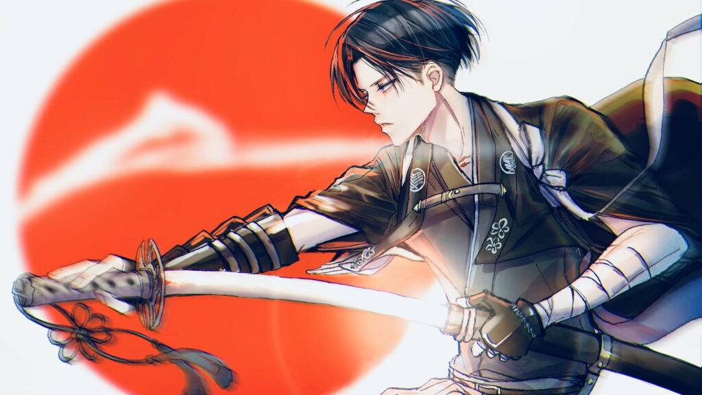 Levi Ackerman Unleashing his Deadly Blade: A Captivating HD Wallpaper