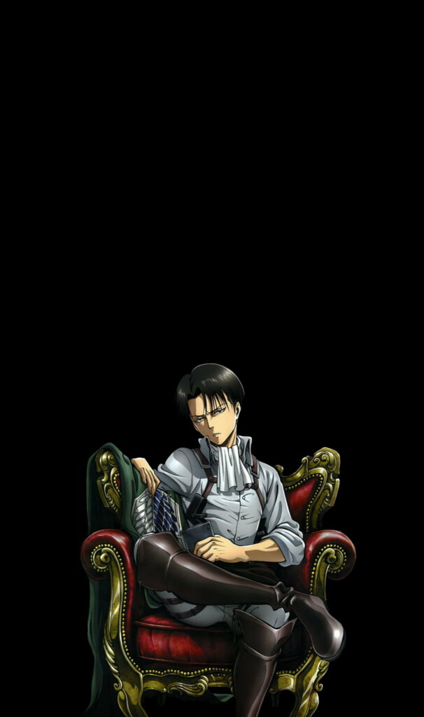 Dark Portraits: Levi Ackermann in Attack on Titan Wallpaper