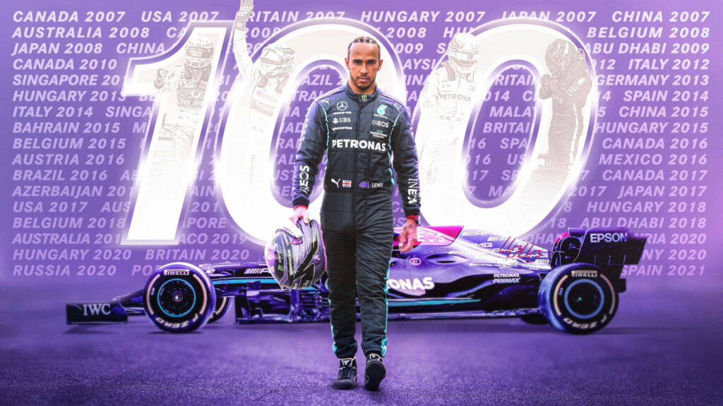 Lewis Hamilton 100 Wins Wallpaper: Celebrate His Historic Victory