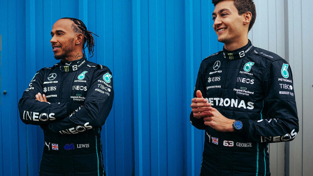 Lewis Hamilton & George Russell Wallpaper: Mercedes F1 Team Confidence