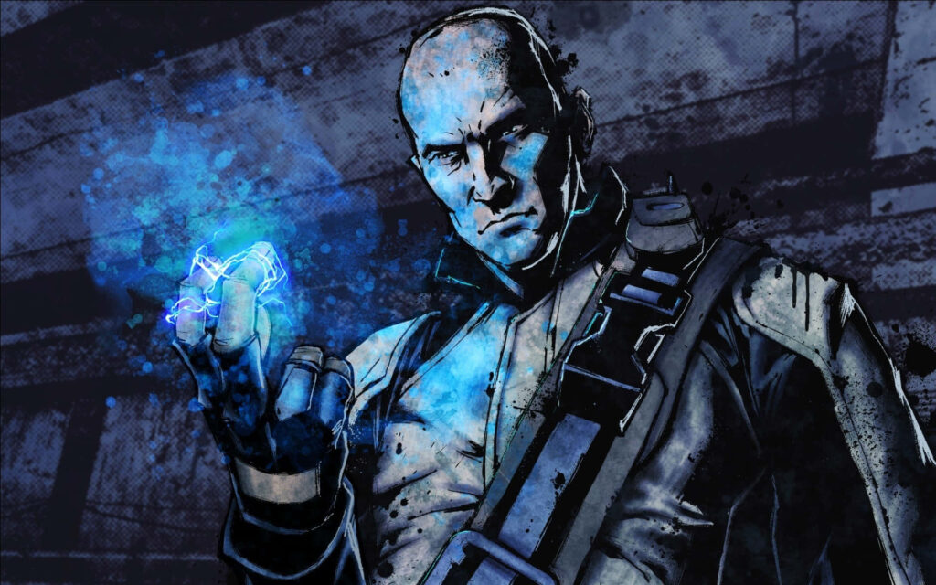 Bold Lex Luthor Wallpaper: Comic Art with Glowing Power Aura