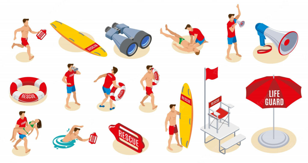 Lifeguard Vector Art Wallpaper: Safety & Action Illustrations