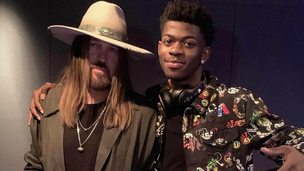 Lil Nas X & Billy Ray Cyrus: Stylish Wallpaper Background of Friendship