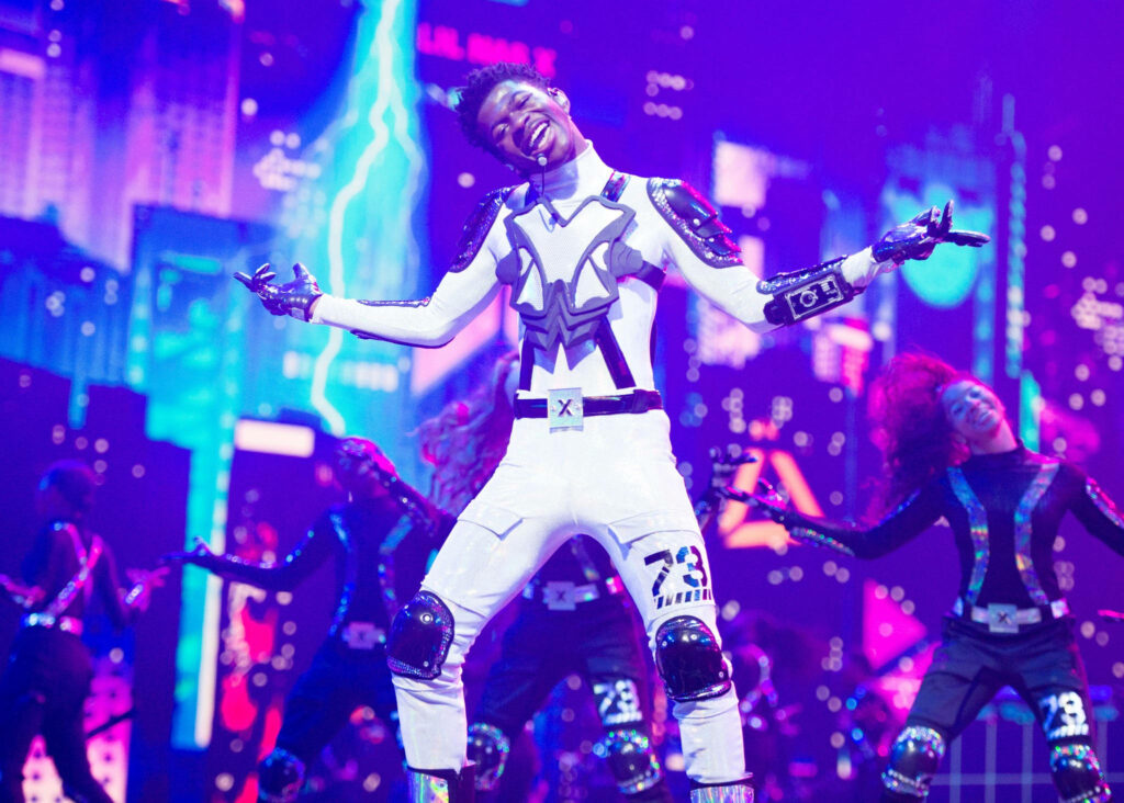 Lil Nas X at MTV VMAs 2019: Futuristic Outfit & Energetic Performance Wallpaper