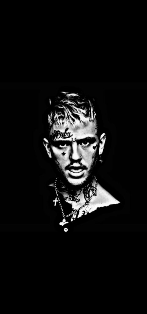 Dark Melodies: Lil Peep's Soulful Shadow in High-Definition Phone Wallpaper