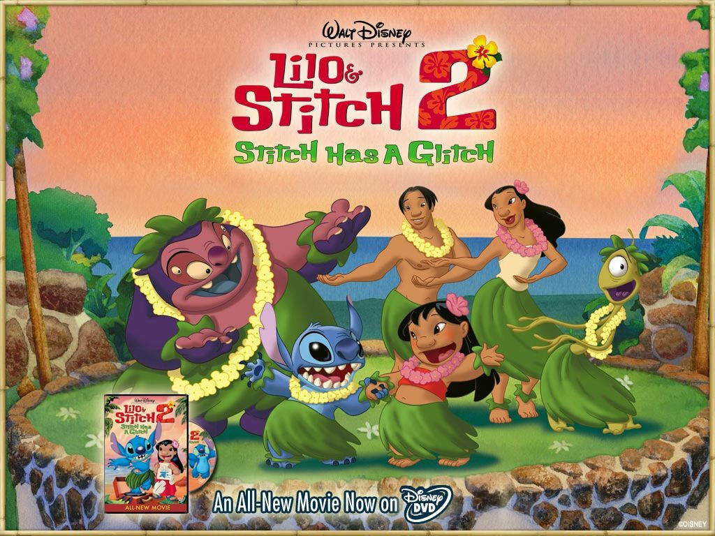 Colorful Lilo & Stitch 2 Wallpaper: Dance in Hawaiian Paradise