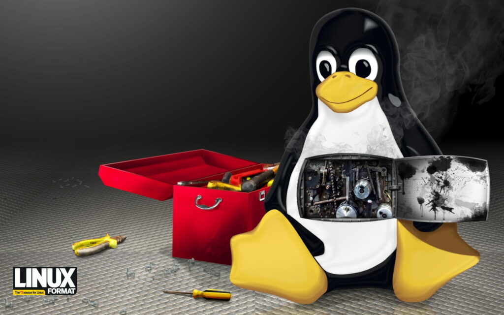 Linux Tech Penguins: A Vibrant HD Artwork Showcasing Tux Penguins in Stunning 1920x1200 Resolution Wallpaper