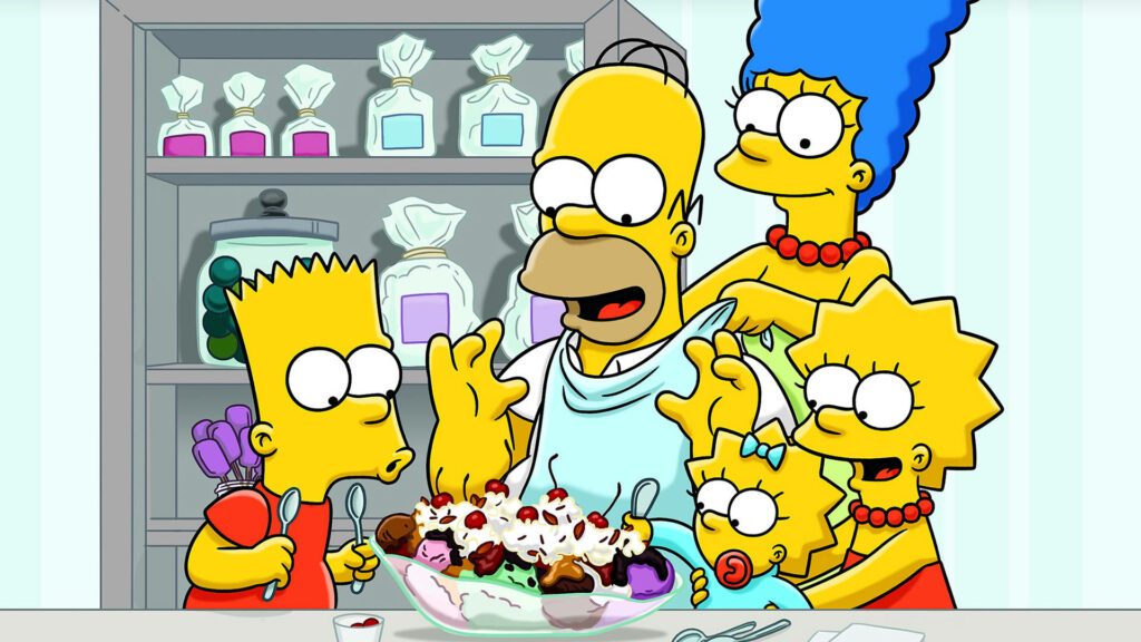 Lisa Simpson Family Ice Cream Sundae Wallpaper Background