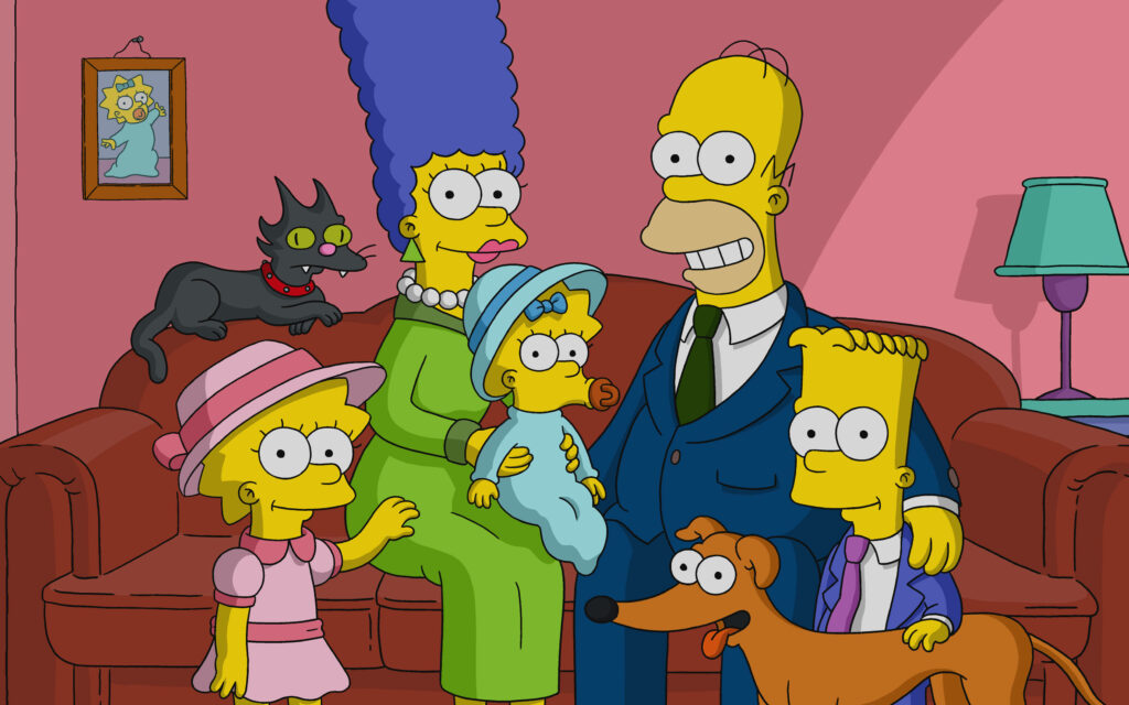 Elegant Lisa Simpson in Classy Family Wallpaper Background