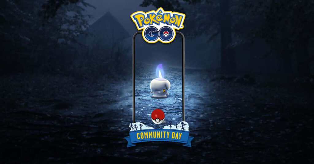 “Litwick Wallpaper: Ghostly Charm in a Dark Forest | Pokémon GO”
