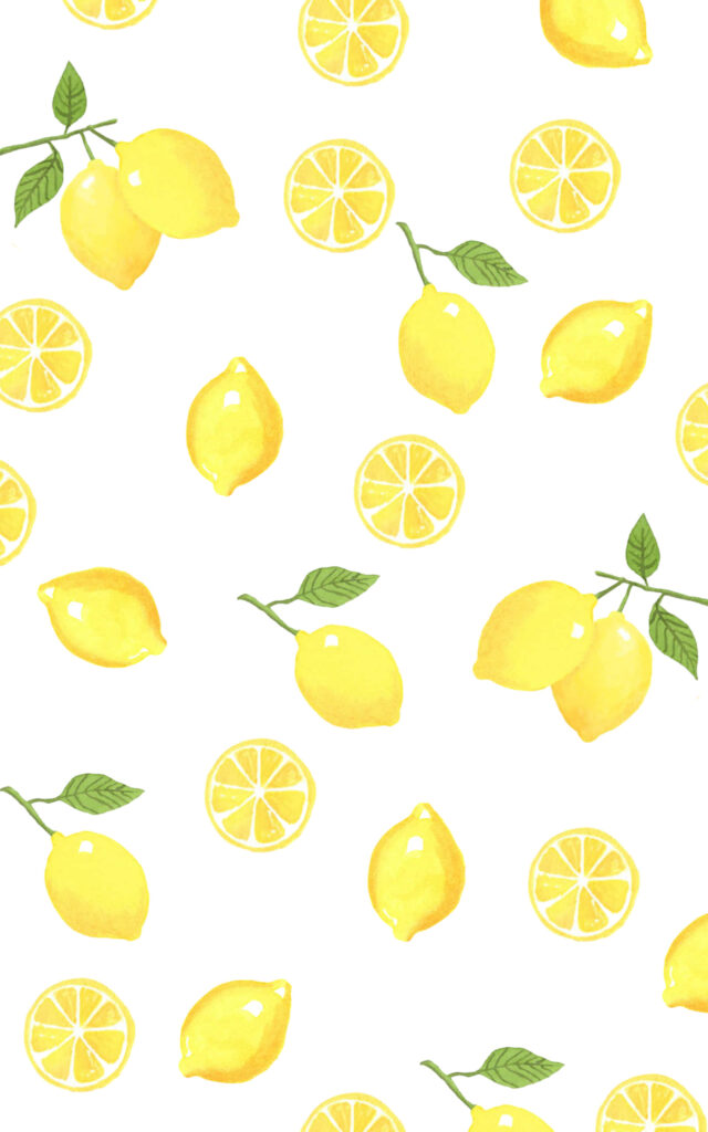 Lively Citrus Delight: Lemon-themed HD Wallpaper for iPhone
