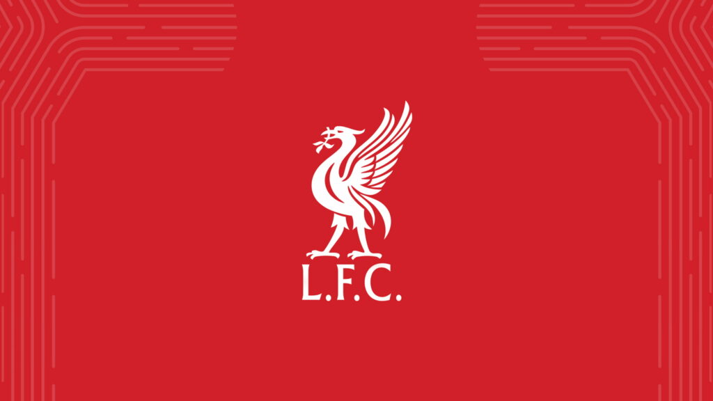 The Iconic Emblem of Liverpool FC: A Majestic HD Wallpaper of the Club's Symbol on a Striking Red Background